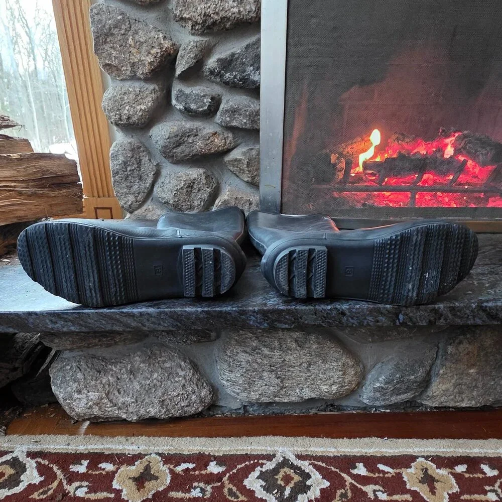 Smith & Hawken Black Rubber Rain/Snow Winter Boots Size 8